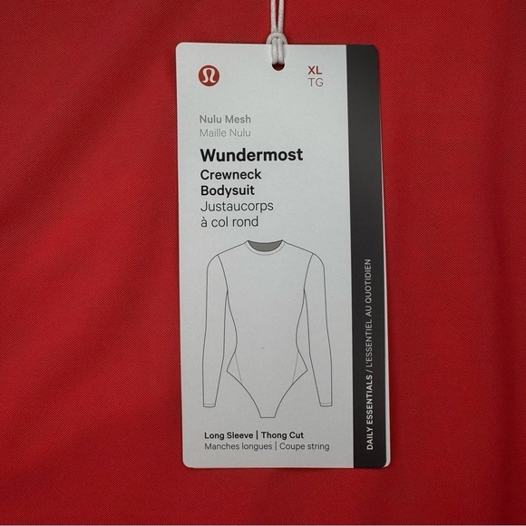 Lululemon Nulu Mesh Long Sleeve Crew Neck Bodysuit Glaze Pink Size XL NWT - Picture 11 of 14
